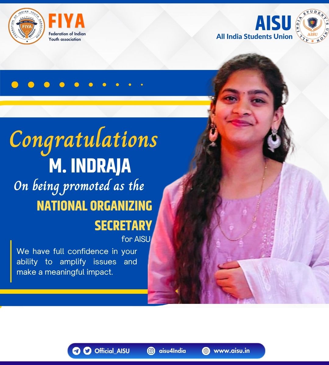 Ms. M. Indraja Promotion